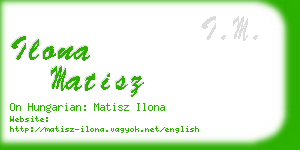 ilona matisz business card